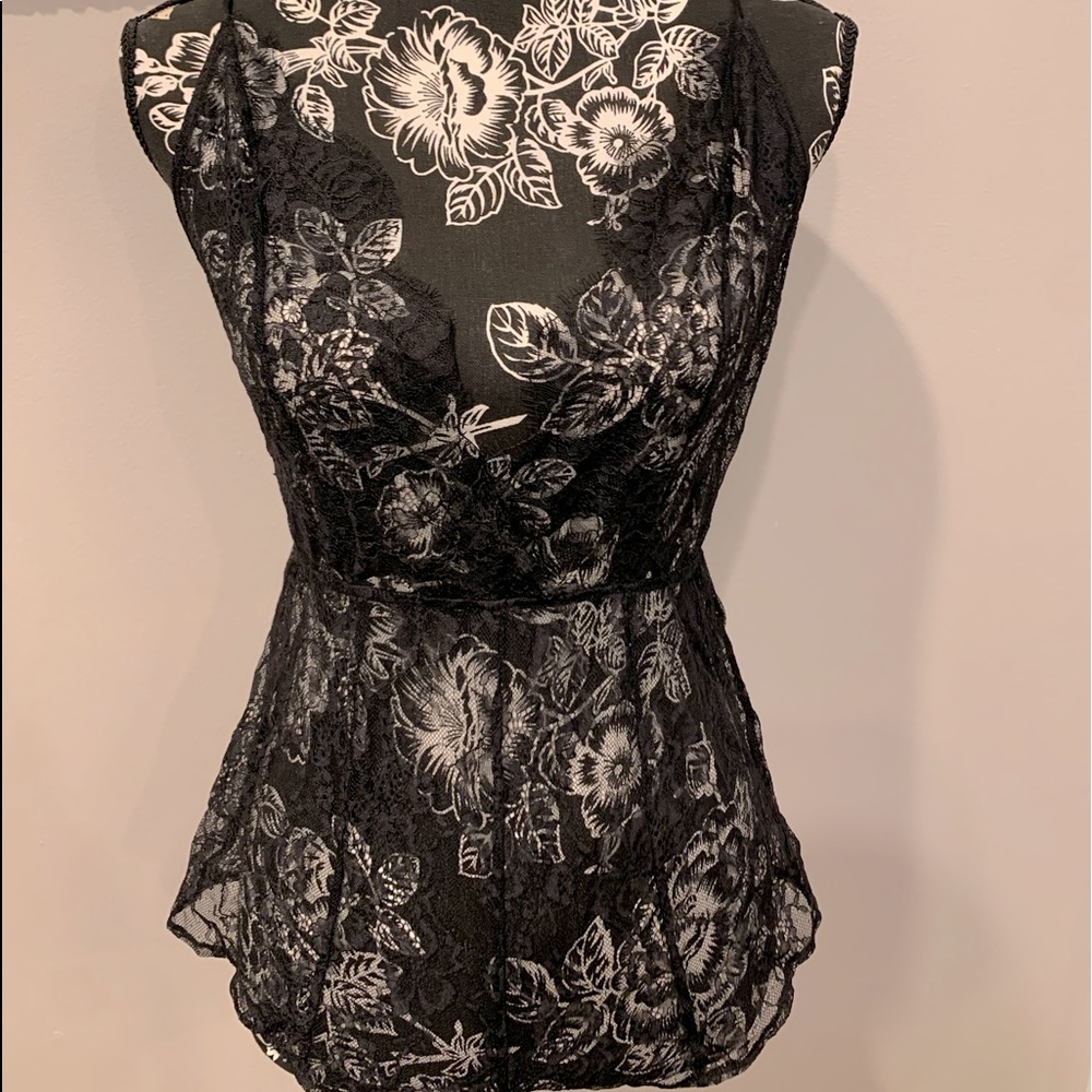 Black lace romper